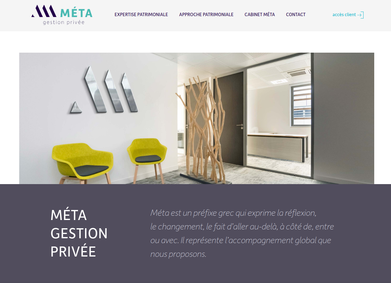 Site vitrine d’un cabinet de gestion de patrimoine à Bezannes